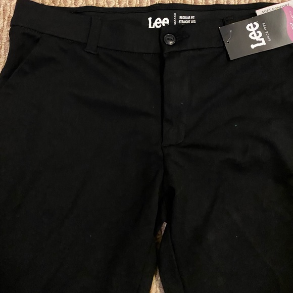 NWT! Lee Black Relaxed fit Straight leg midrise black stretch Jeans 12P - Picture 4 of 10
